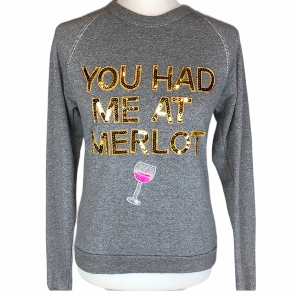 Bow & drape long sleeve sweatshirt